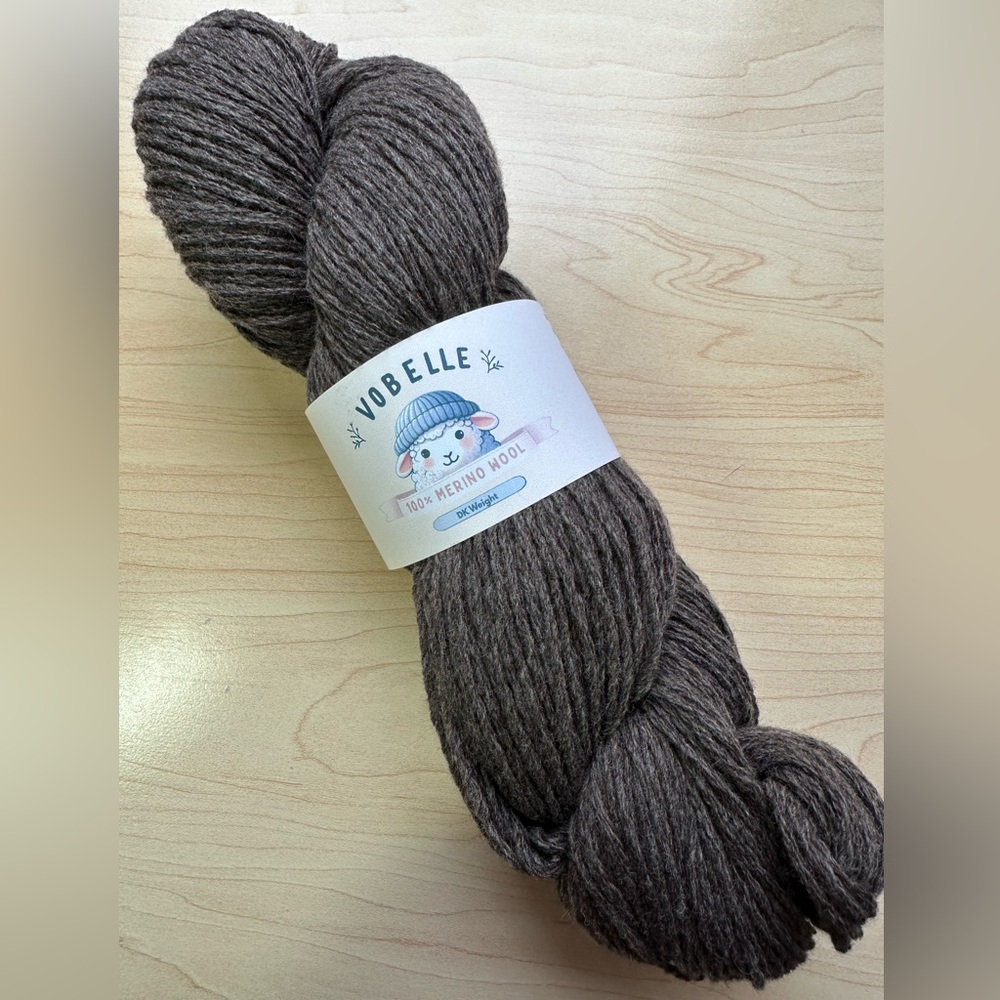 Yarn Vobelle 100% Merino Wool Non Superwash DK 3 Weight Sable Brown Knit Crochet
